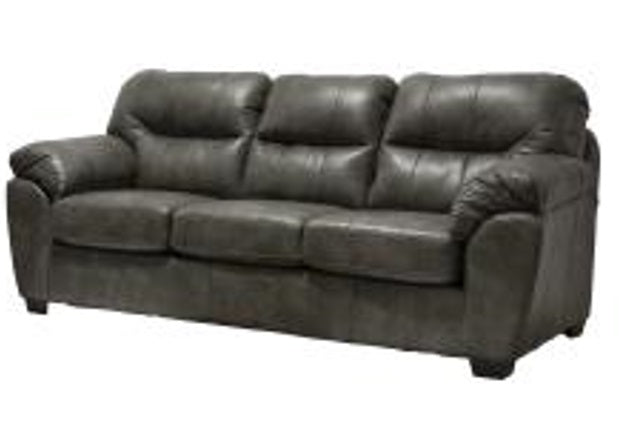 1601 - Sofa in Leather Gel in Two Tone Grey