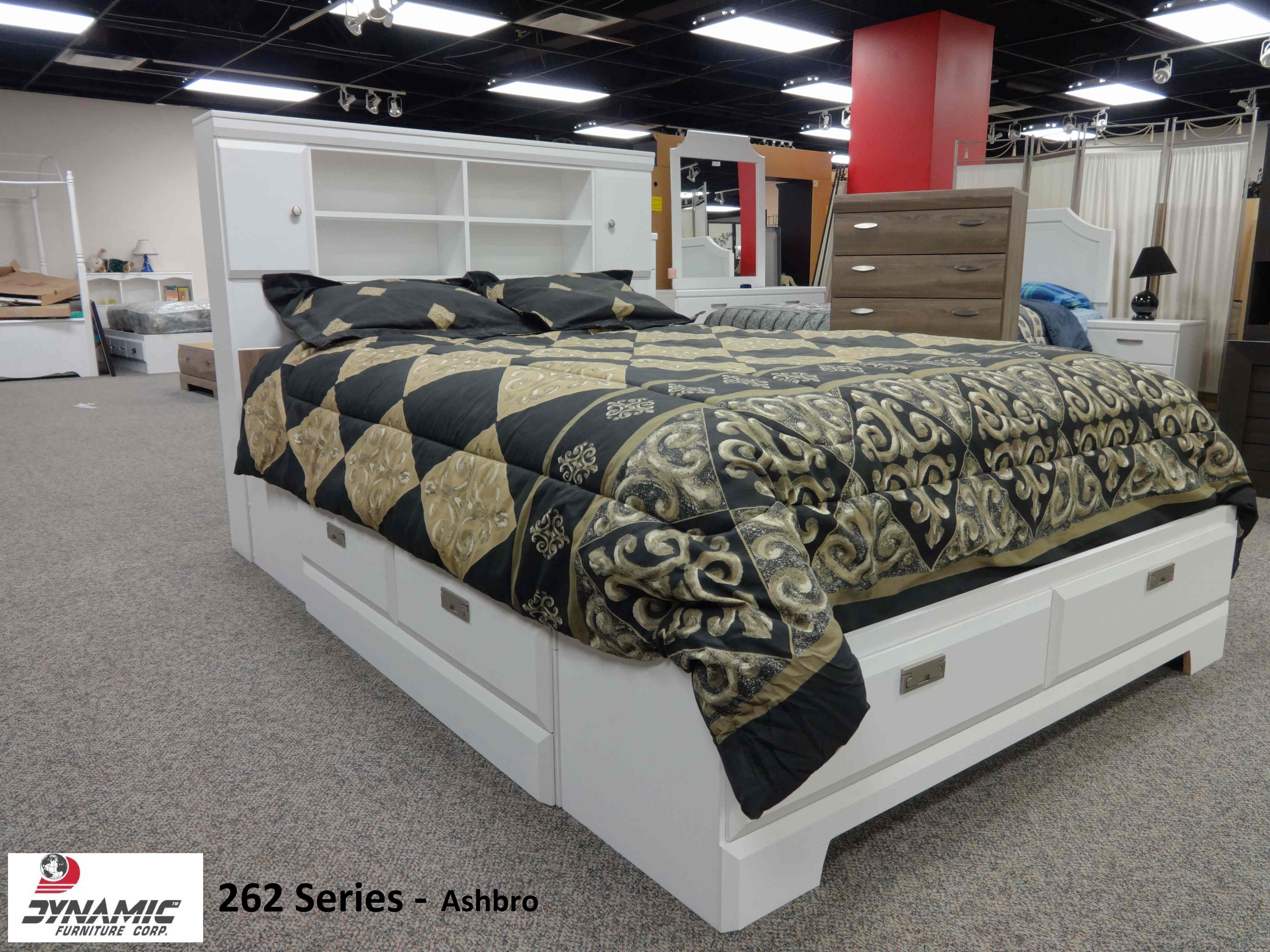 262 SERIES - ASHBRO STORAGE BED BEDROOM SUITE IN WHITE