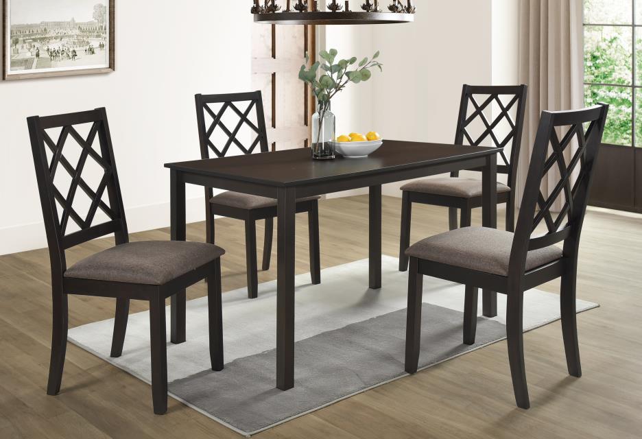 Carason - Table & 4 Chairs in Espresso